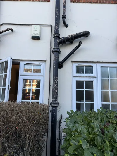 External boiler condensate pipe and plume management installed in Chiswick W4 — Pristine Gas Ltd
