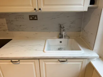 Sink replacement in progress alongside a boiler repair in Maida Vale W9 — Pristine Gas Ltd