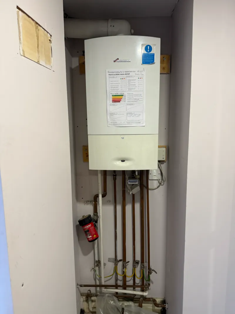 Old Worcester Bosch boiler assessed for replacement in Central London — Pristine Gas Ltd