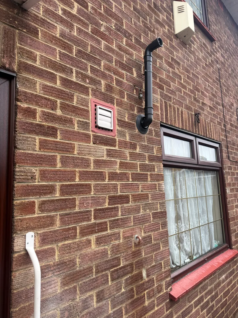 External plume management kit installed in Walthamstow Leyton E15 East London — Pristine Gas Ltd
