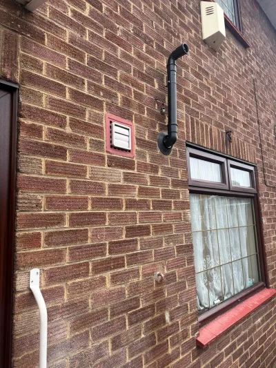 External plume management kit installed in Walthamstow Leyton E15 East London — Pristine Gas Ltd