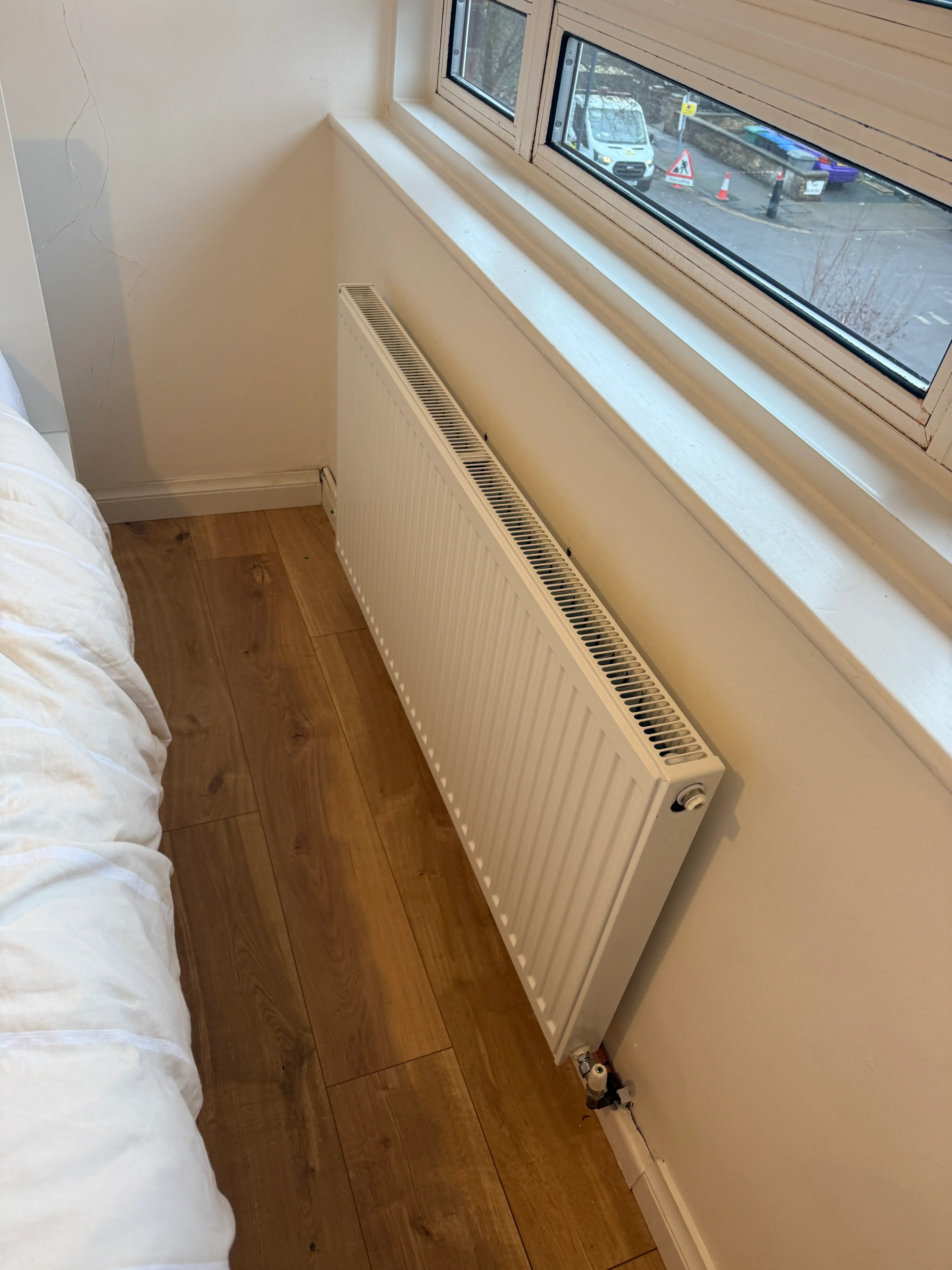 Standard panel radiator checked after power flush in Kensal Town W10 — Pristine Gas Ltd